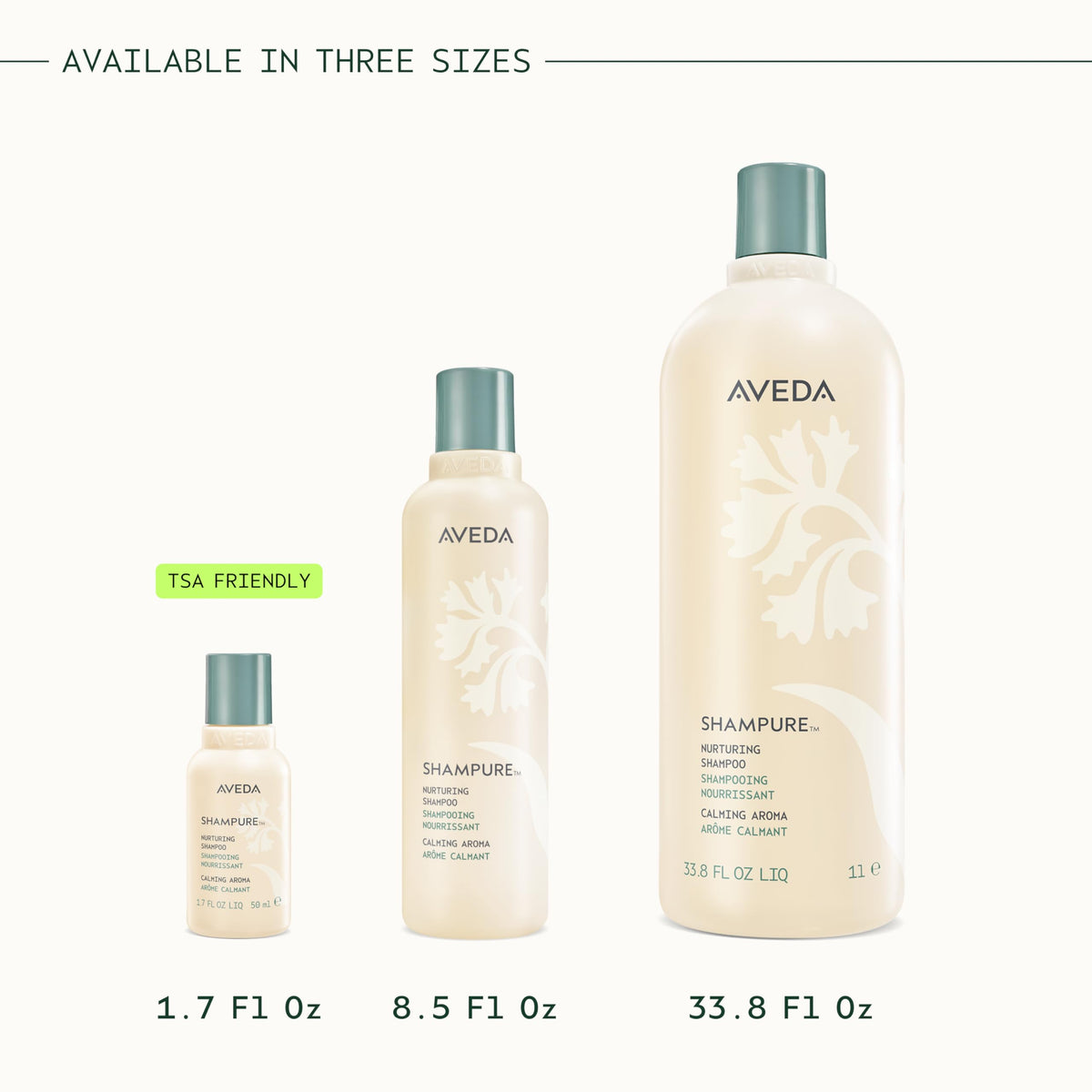 Aveda Shampure on bathroom shelf in lifestyle shot promoting calming ritual