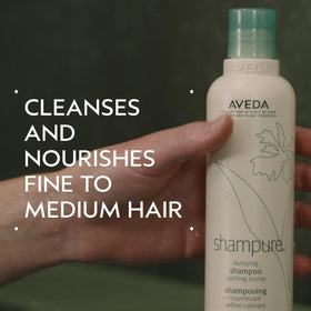 Aveda Shampure pump dispenser ready for controlled daily shampoo dosing