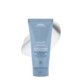 Aveda bottle front view showing brand and sleek packaging benefit