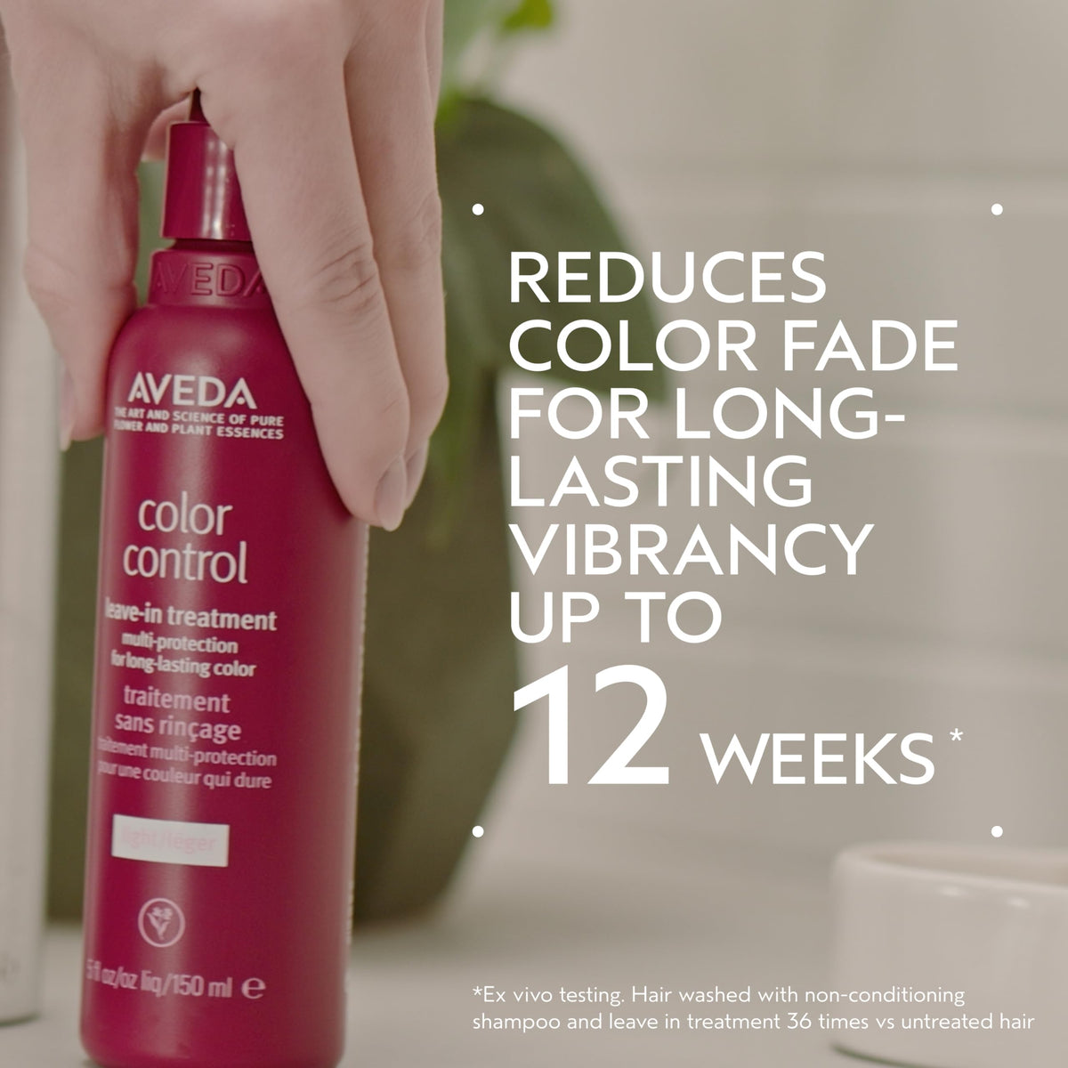 Aveda spray nozzle detail illustrating easy application and even mist