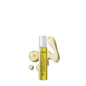 Aveda front packaging showing compact stress-fix rollerball for travel calm