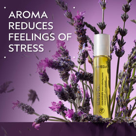 Aveda rollerball applicator close-up highlighting smooth, easy application