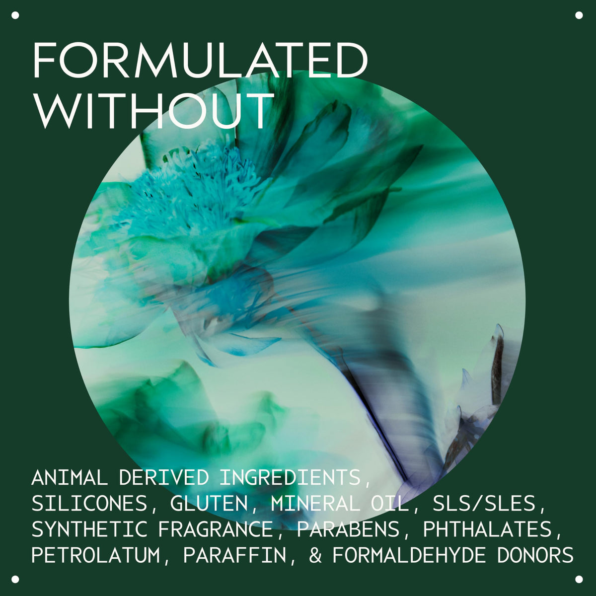 Dollop of Aveda creme on hand illustrating easy emulsify and spread