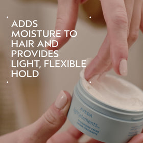 Aveda jar open with cream texture highlighting smooth application benefit