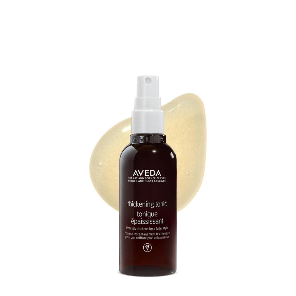 Aveda Thickening Tonic front bottle showing product branding and size for quick ID