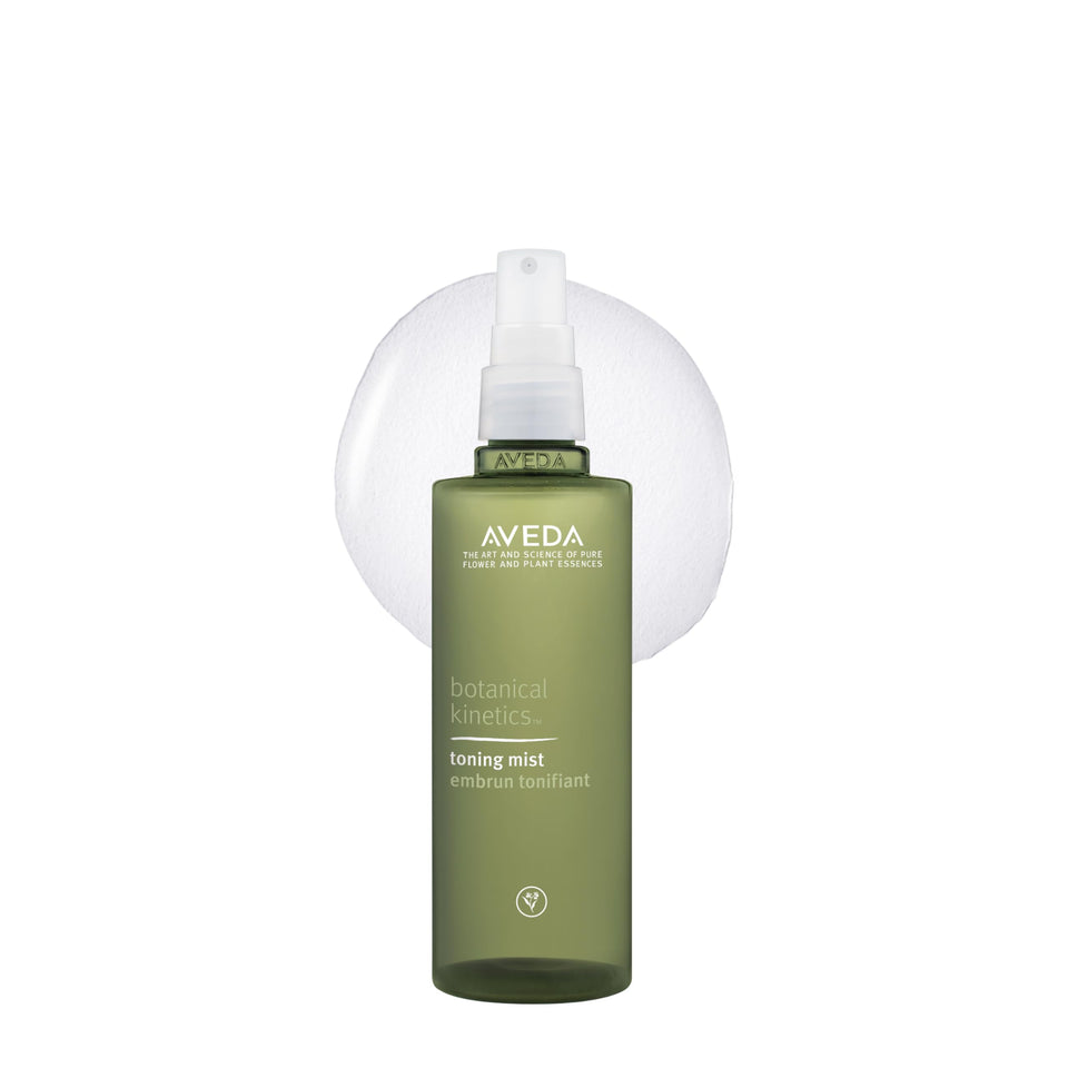 Aveda bottle front packaging showing label and 5 fl oz size, clear brand visibility and benefit