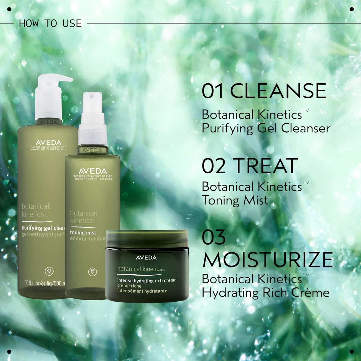 Aveda bottle beside everyday items for scale illustrating 5 fl oz travel-friendly benefit