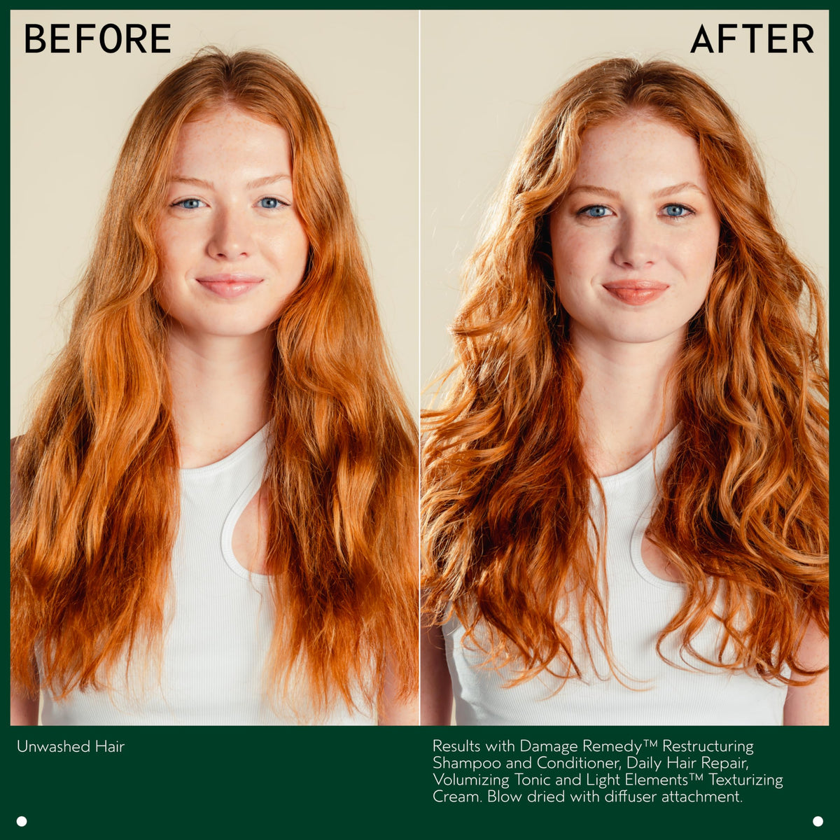 Aveda texture on hand showing lightweight spray absorbency and finish