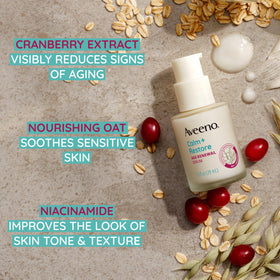 Aveeno 1 oz bottle in hand showing size and travel-friendly benefit