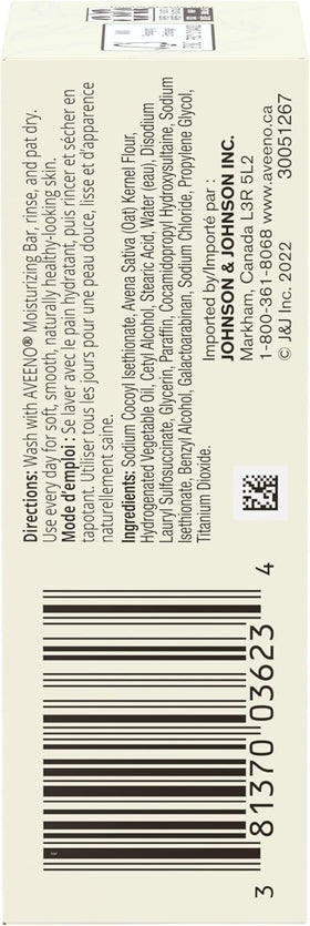 Aveeno bar lathering in hands demonstrating gentle cleansing action