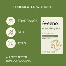 Aveeno bar staged in bathroom to illustrate everyday skincare use