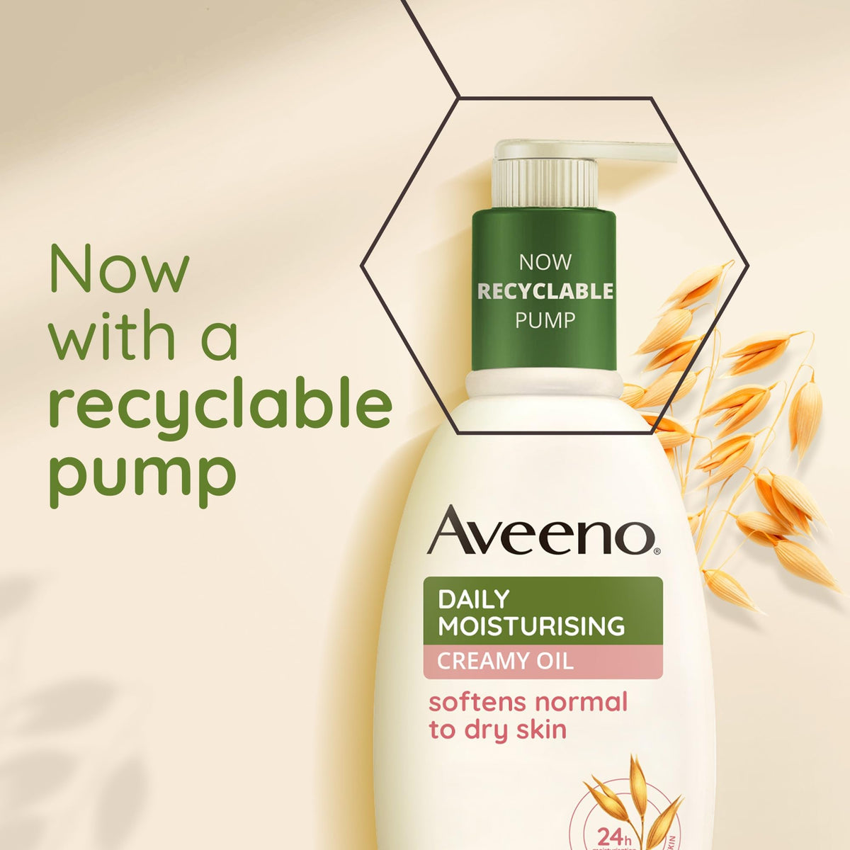 Aveeno placed on bathroom shelf illustrating daily routine convenience