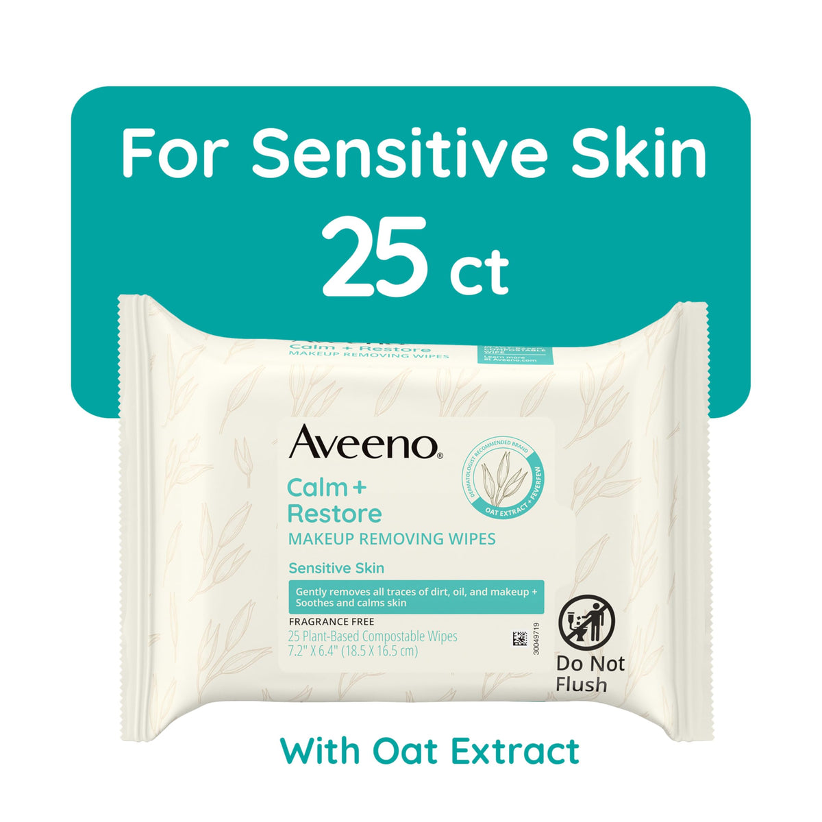 Aveeno body wash pouring to show gentle cleansing with prebiotic oat
