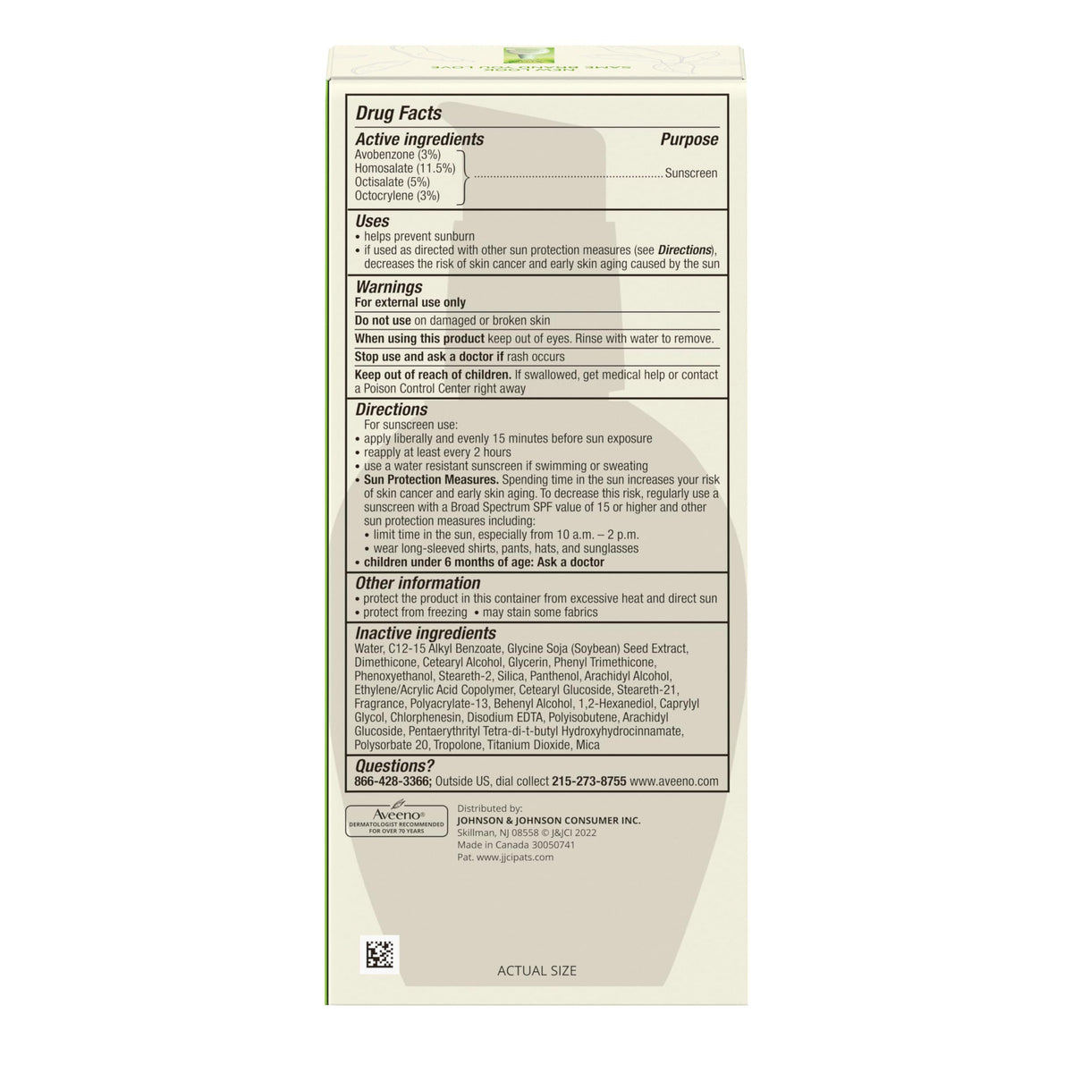 Aveeno two-piece bundle on bathroom vanity conveying routine-ready skincare
