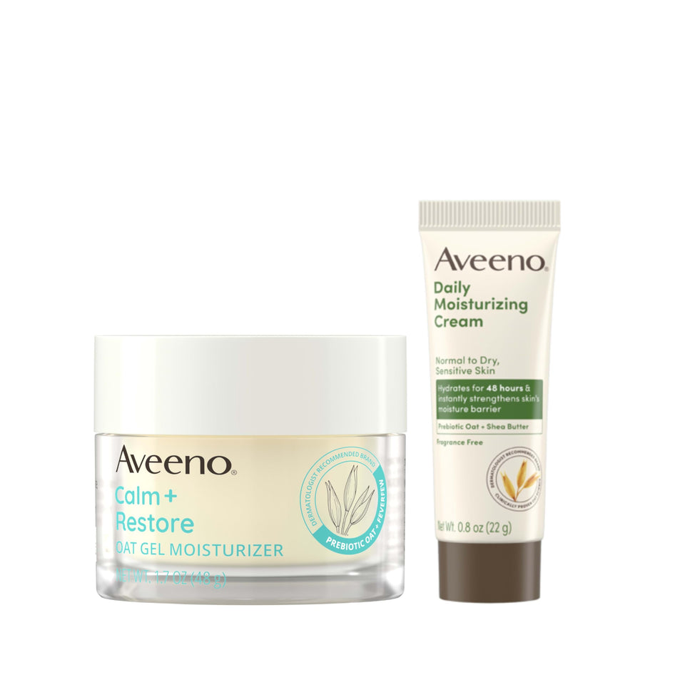 Aveeno Calm + Restore oat gel front label showing product and benefit