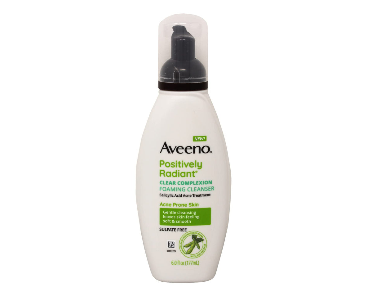 Aveeno foam texture close-up demonstrating gentle lather