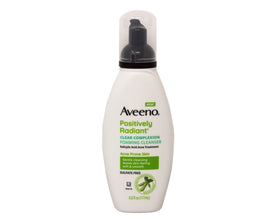 Aveeno foam texture close-up demonstrating gentle lather