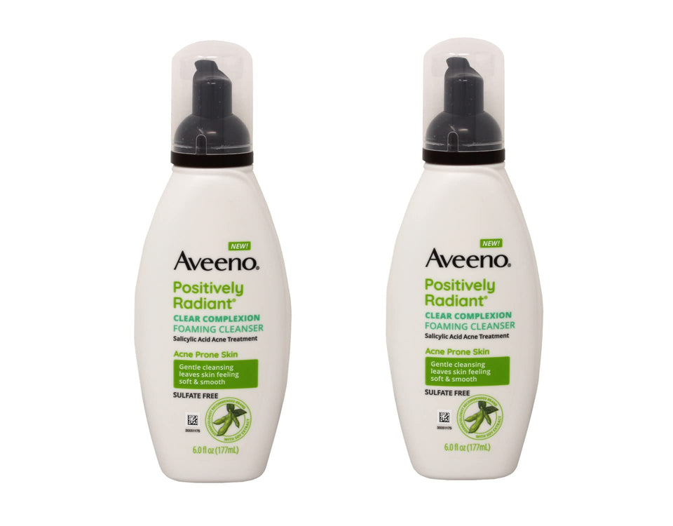 Aveeno front packaging showing bottle and pack benefits