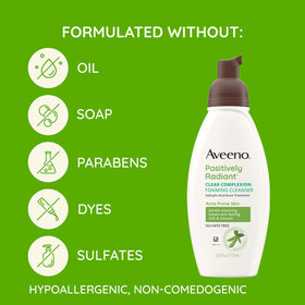 Aveeno with soy extract visual emphasizing tone-evening benefits