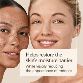 Aveeno close-up of feverfew and oat ingredients calming redness