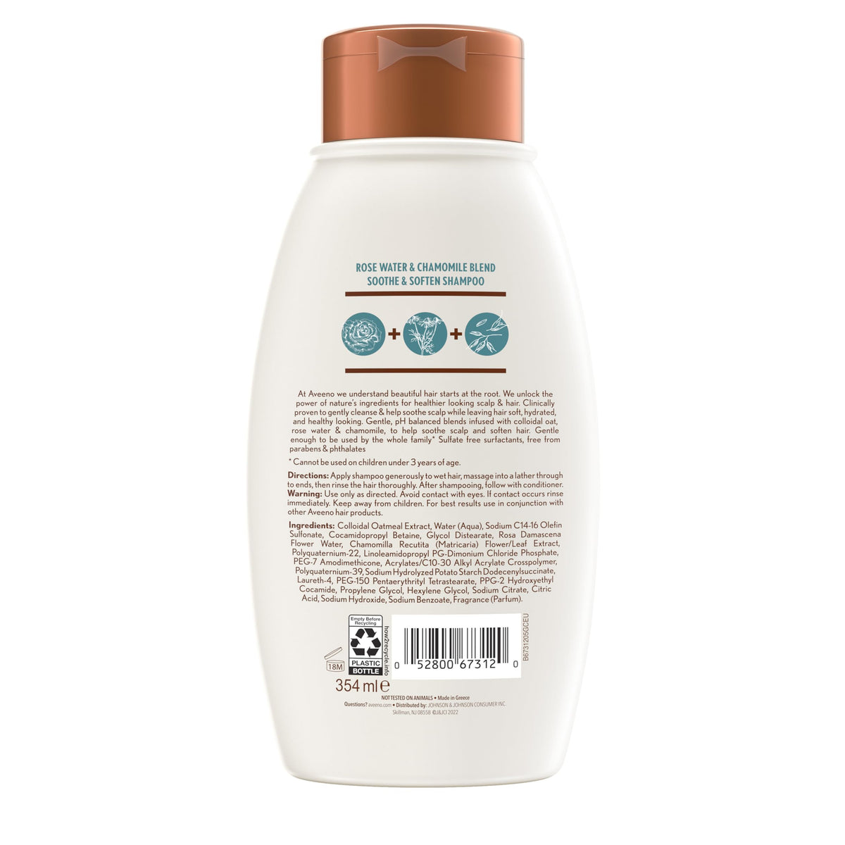 Aveeno shampoo and conditioner paired to show complete routine