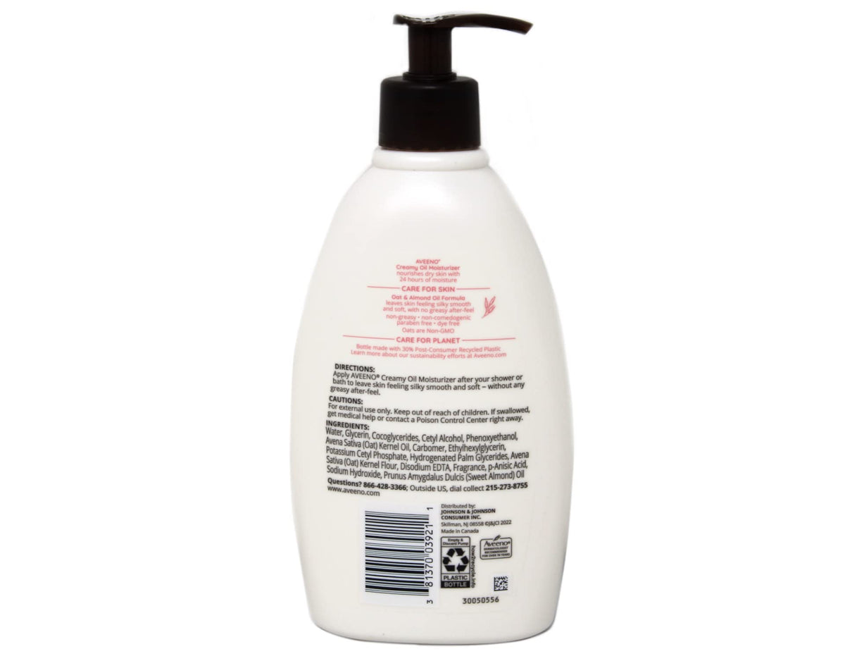 Aveeno in-hand application demonstrating smooth spread and fast absorption benefit
