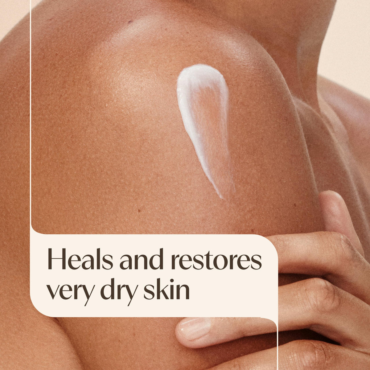 Aveeno cream being applied to hand to show smooth coverage and instant comfort