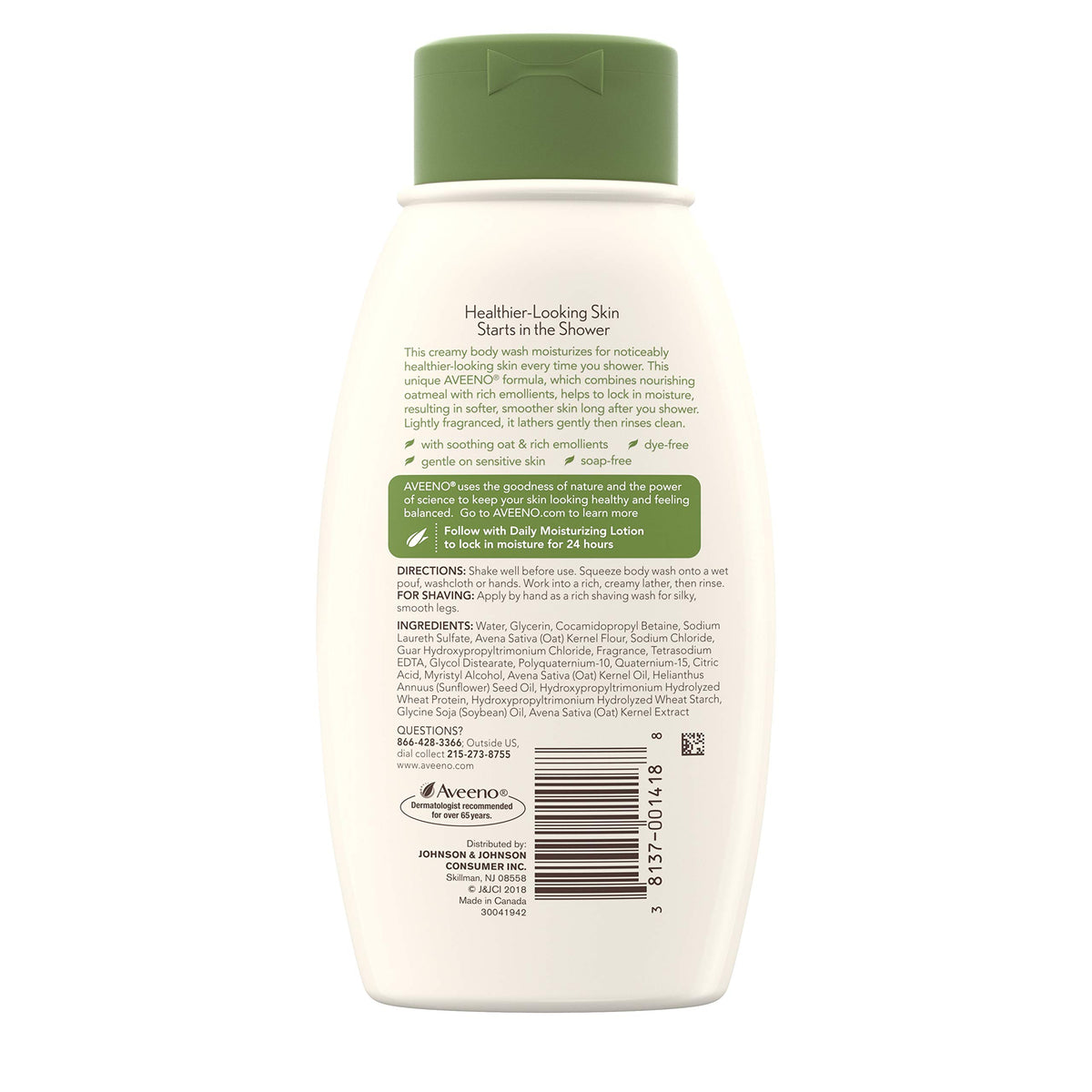 Aveeno pump close-up demonstrating easy dispensing and controlled use