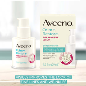 Aveeno dropper dispensing serum texture for smooth application