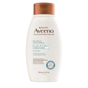 Aveeno front bottle showing product name and calming design for gentle care