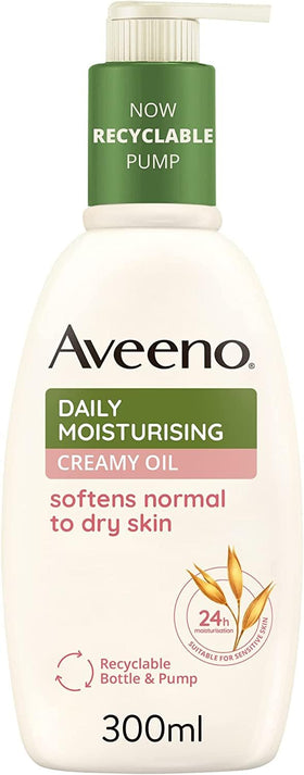 Aveeno front packaging 300ml showing label and volume benefit