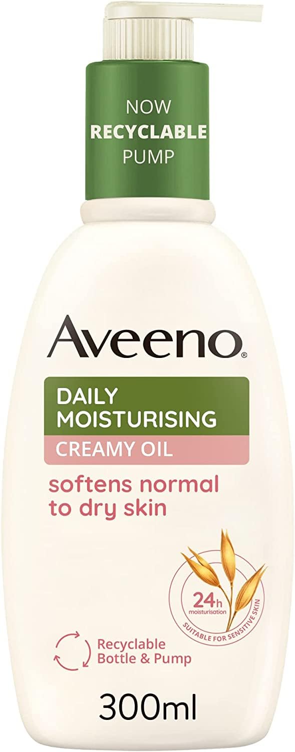 Aveeno front packaging 300ml showing label and volume benefit