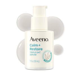 Aveeno front pump bottle showing clean packaging and easy dispensing benefit