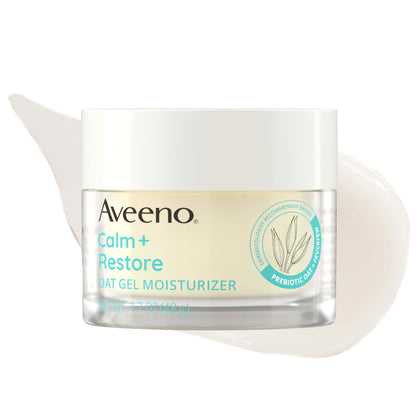 Aveeno gel moisturizer front packaging showing product branding and size benefits