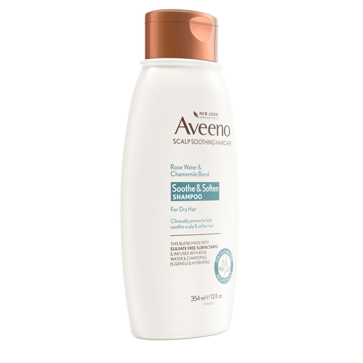 Aveeno lather on wet hair demonstrating gentle in-shower use