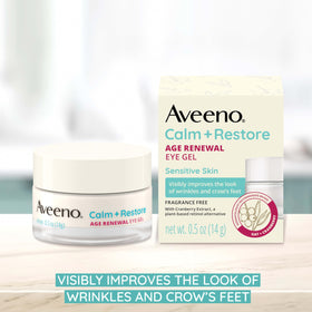 Aveeno open jar showing smooth gel texture for fast absorption