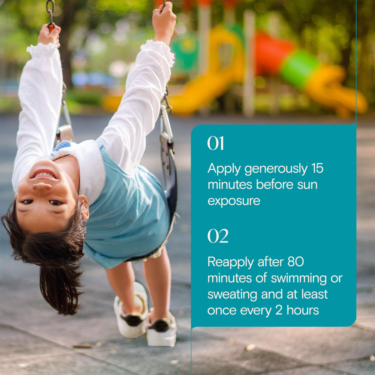 Aveeno kids zinc oxide ingredient visual highlighting mineral protection