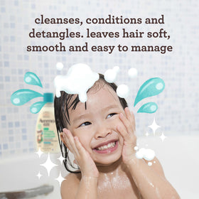 Aveeno Baby label close-up highlighting oat extract and hypoallergenic formula