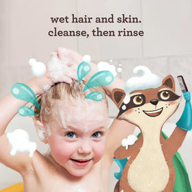Aveeno Baby creamy foam texture demonstrating gentle lather and easy rinse