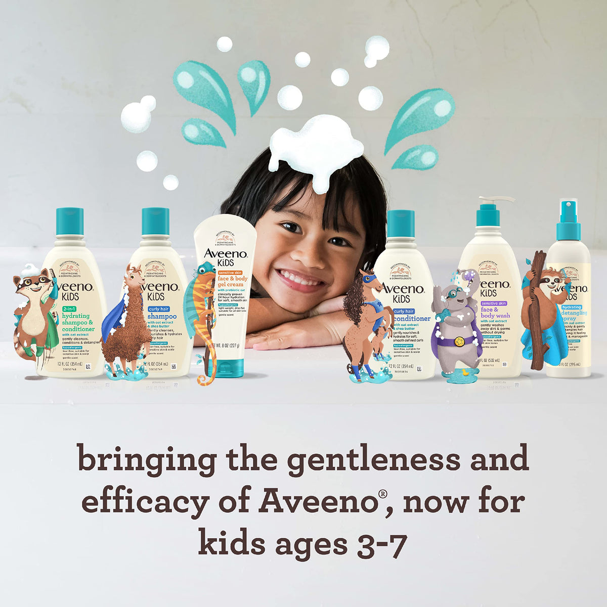 Aveeno Baby three-pack layout illustrating value and long-lasting supply