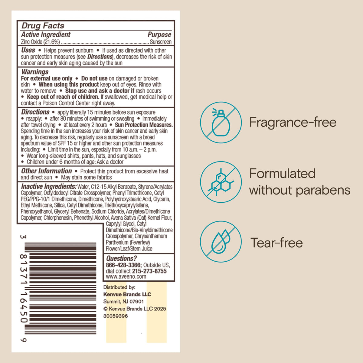 Aveeno kids being used at pool illustrating 80-minute water resistance