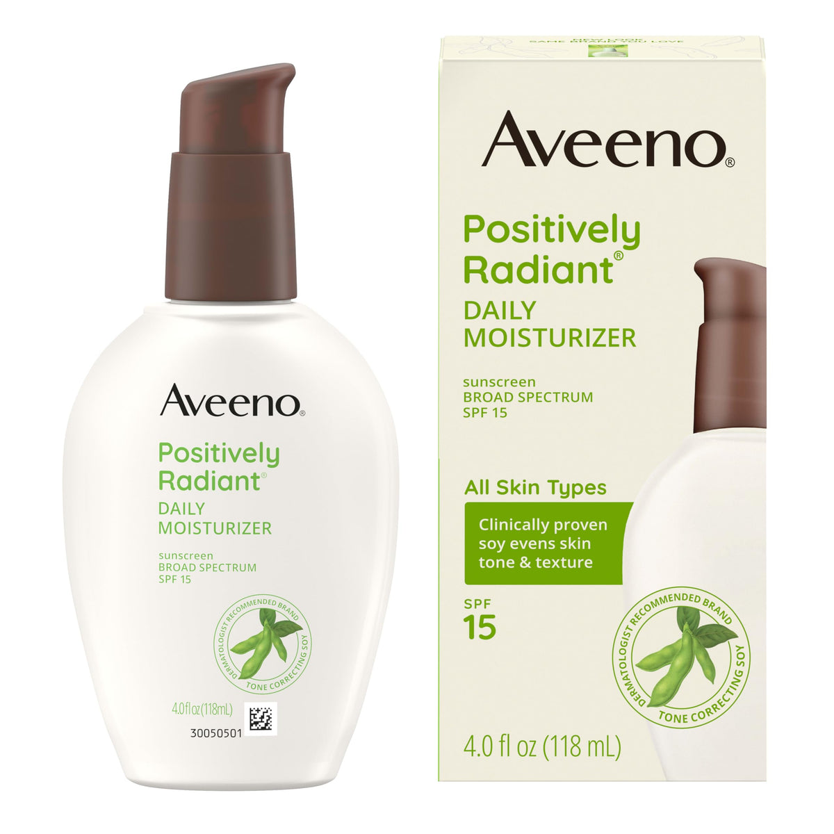 Aveeno label close-up showing ingredient list and hypoallergenic formulation benefit
