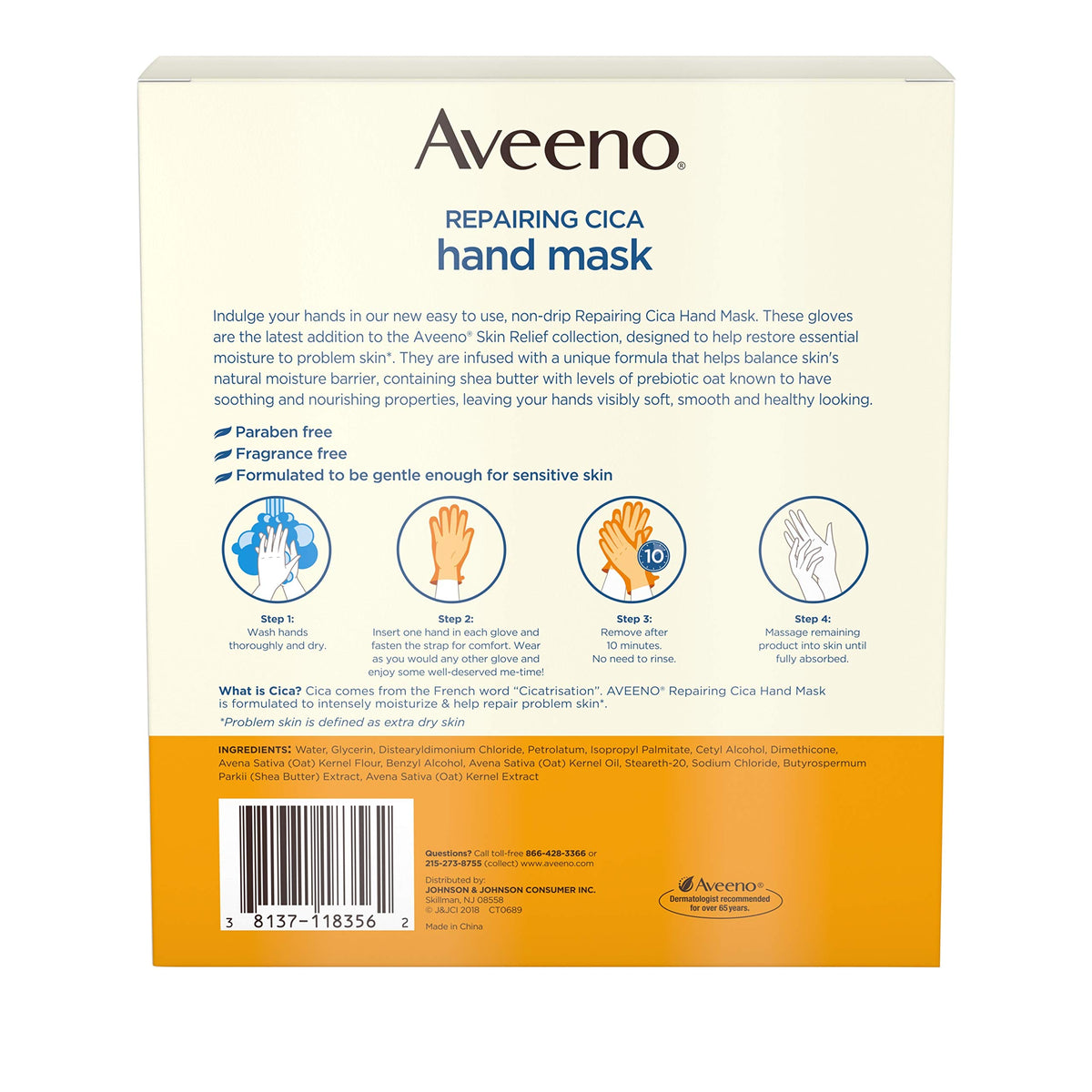 Aveeno lifestyle bathroom shelf with mask for quick self-care