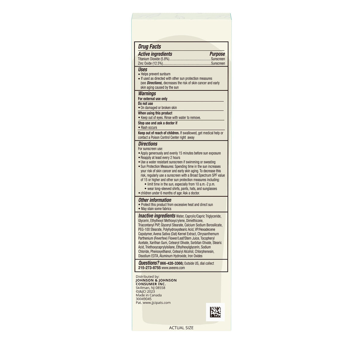 Aveeno in morning routine setting conveying daily protective habit