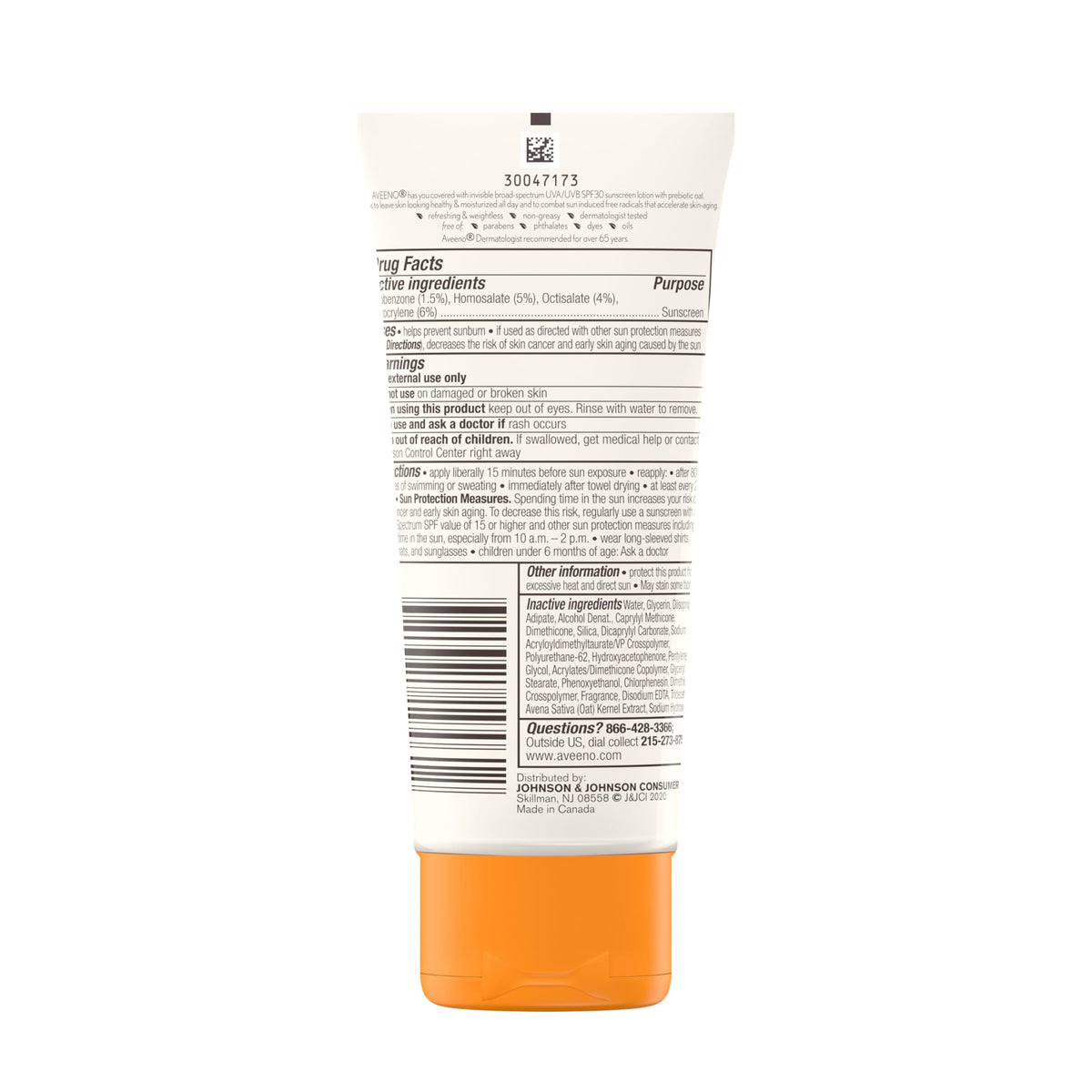 Aveeno lotion absorbing into skin showing hydrating, non-comedogenic effect