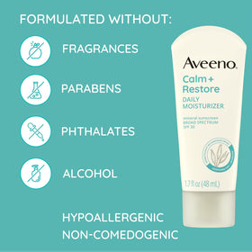 Aveeno lotion blending into different skin tones showing sheer finish