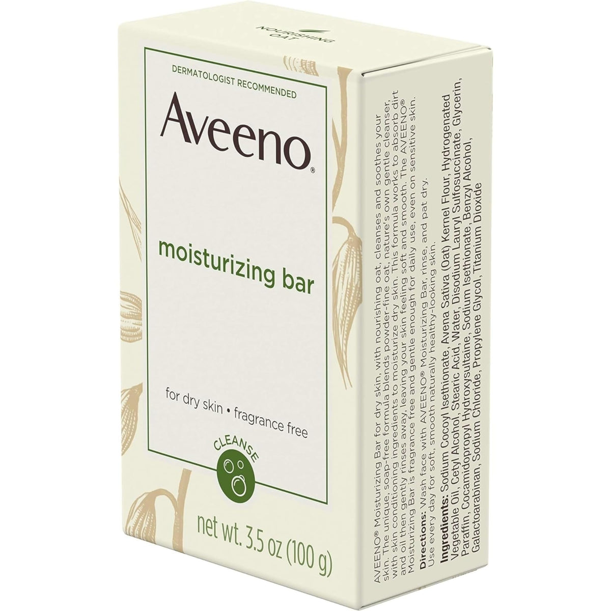 Aveeno six boxed moisturizing bars stacked to show value and supply