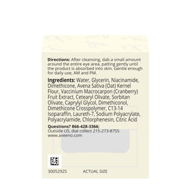 Aveeno on bathroom counter as part of morning skincare routine