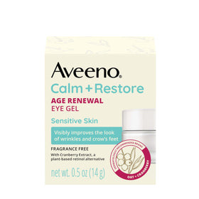 Aveeno packaging back panel listing hypoallergenic and free-from claims