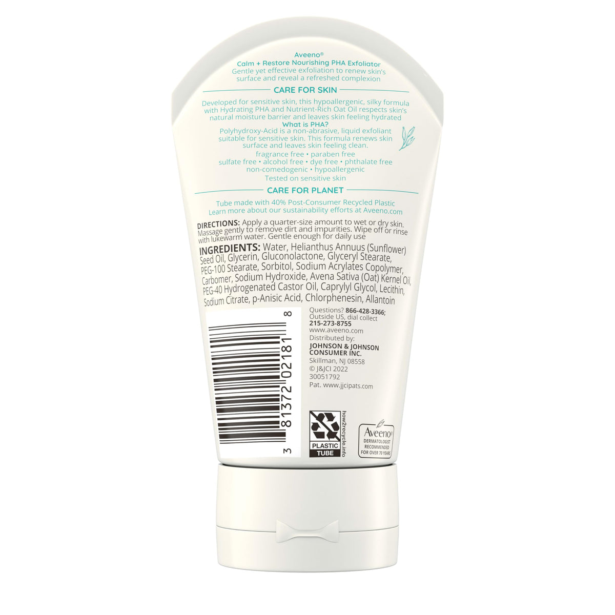 Aveeno next to moisturizer showing compatible layering in routine